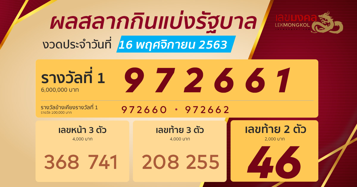 result-lotto-thai-161163